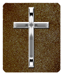 DF35-510-SL-SH-BR Silver Single Cross Shimmer Brown